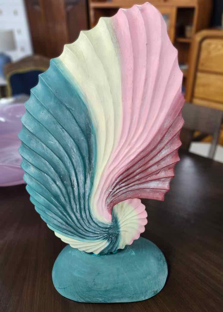 Large Pink, Green & Blue Shell Decor