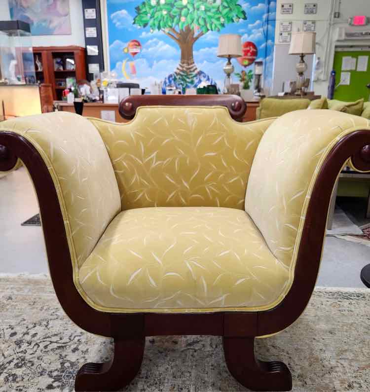 Antique Yellow Art Deco. Chair