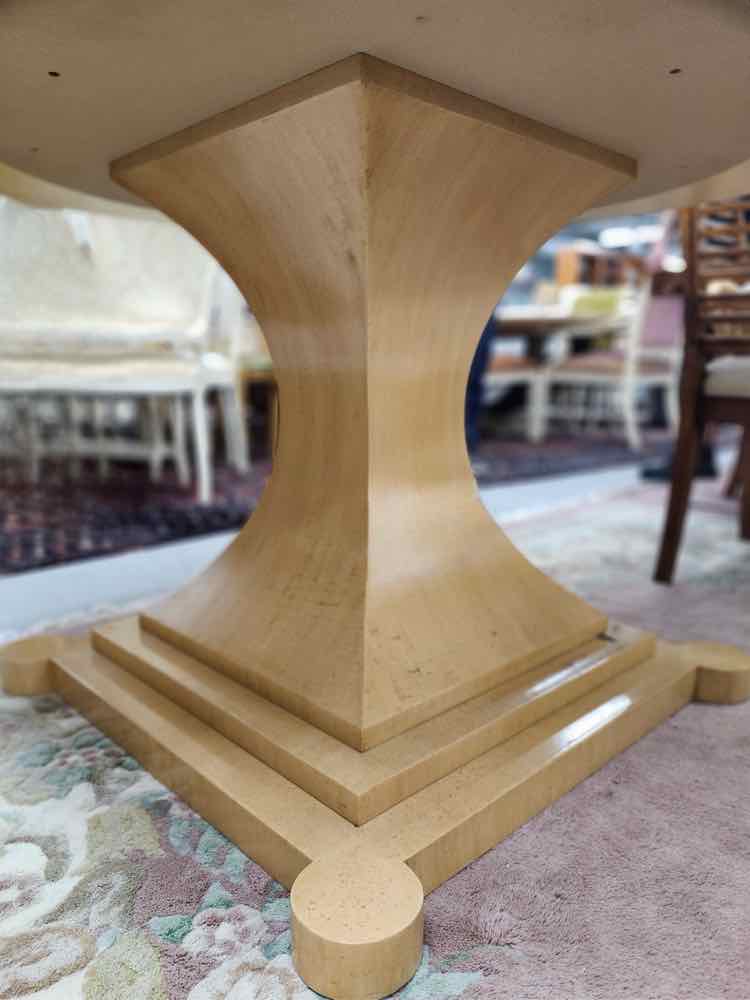 Round Wood Contemporary Pedestal Table