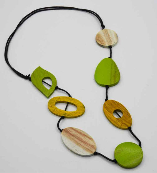 Skal Moon Abstract Lime Wrenly Necklace