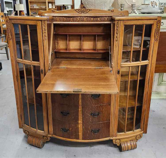 Side by Side Secretary Bookcase
