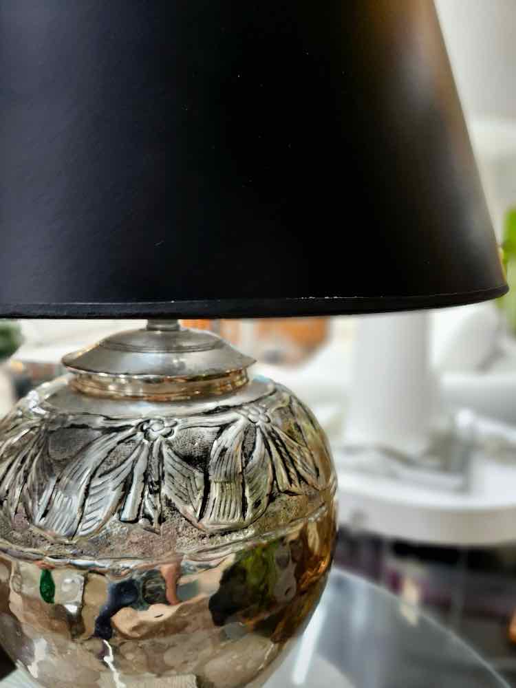 French Nowuean Silver Plate Lamp