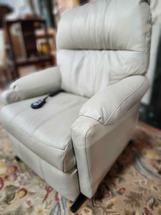 Beige Leather Lift Chair