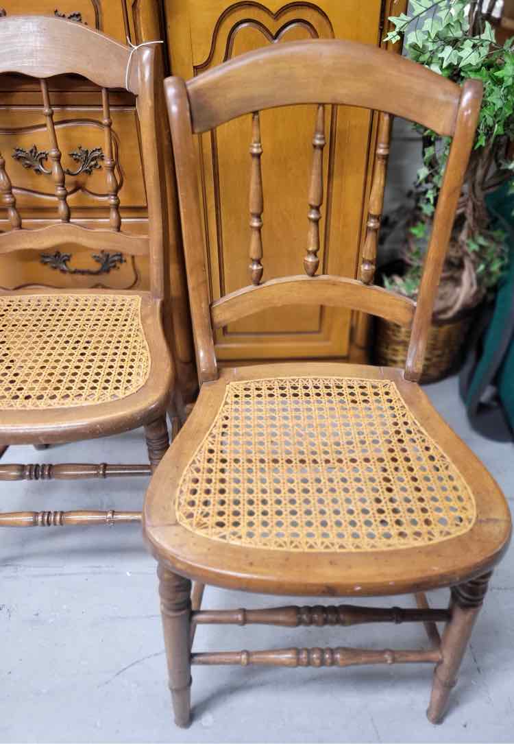 Pair of Small Wood Chairs
