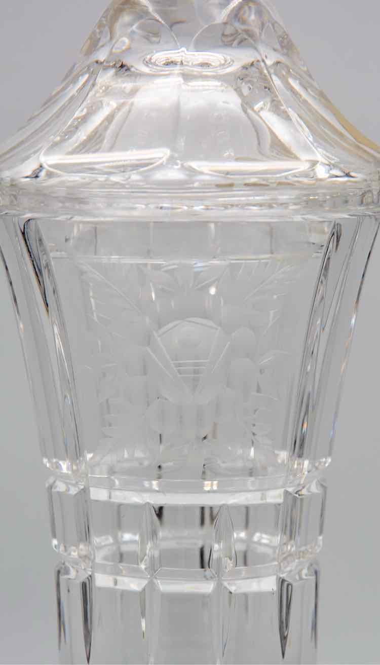 Cut Glass Signed Crystal Decanter