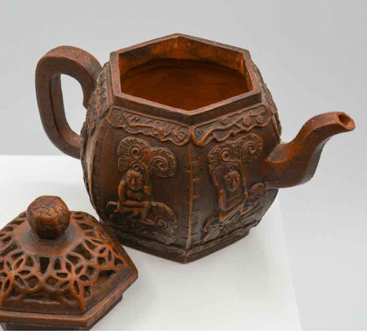 Yixing Purple Clay Hexagonal Pot