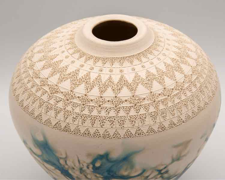 American Porcelain Vase by Patricia Mullins 6.5"