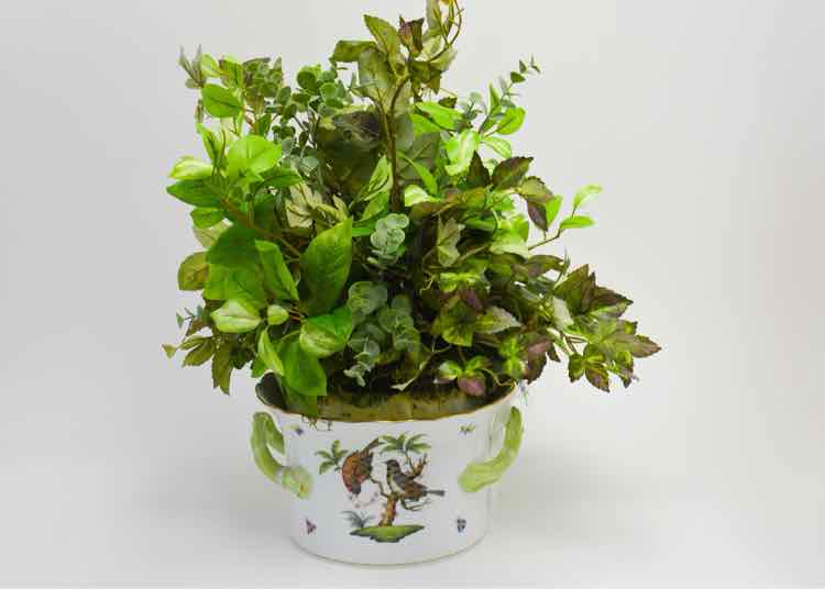 Herend Porcelain "Rothschild Bird" Cachepot