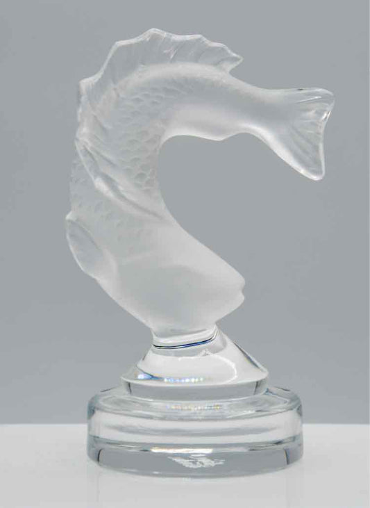 Lalique Crystal Leaping Koi