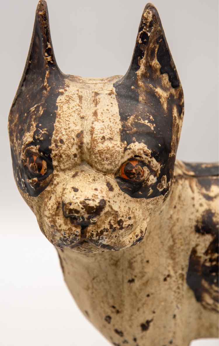Decor Hubley Antique Cast Iron Boston Terrier Set of 2