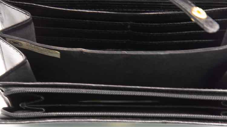 Brahmin Bag Tuscan Black Leather/Mock Brown Croc.