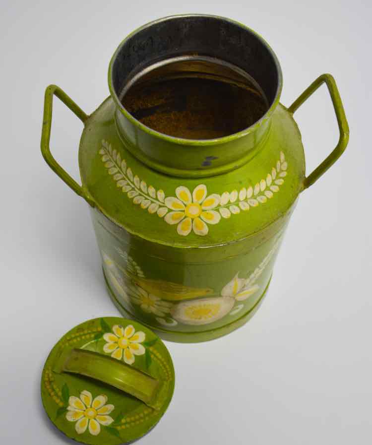 Painted Metal Decor Jug