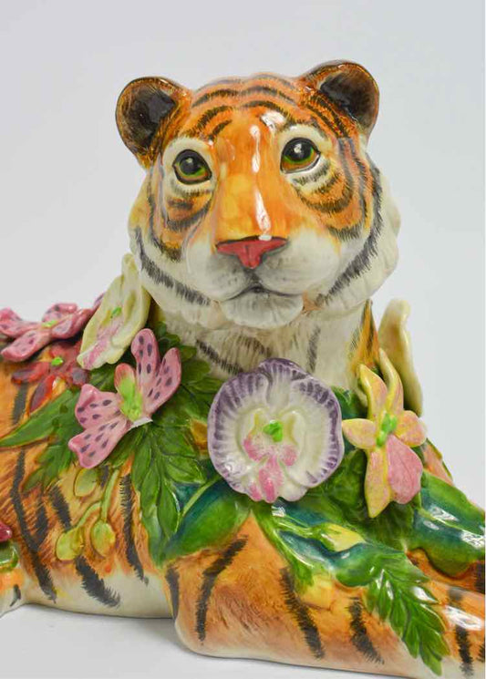 Fitz & Floyd Serengeti Floral Tiger