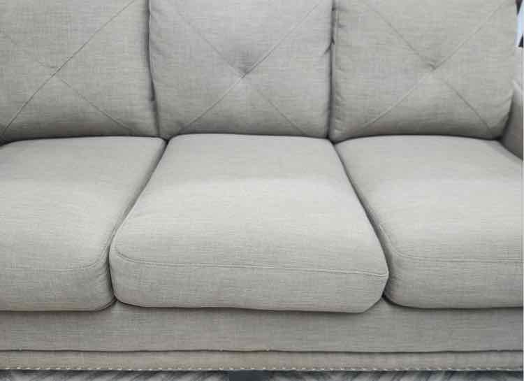 Tan Nailhead Sleeper Sofa