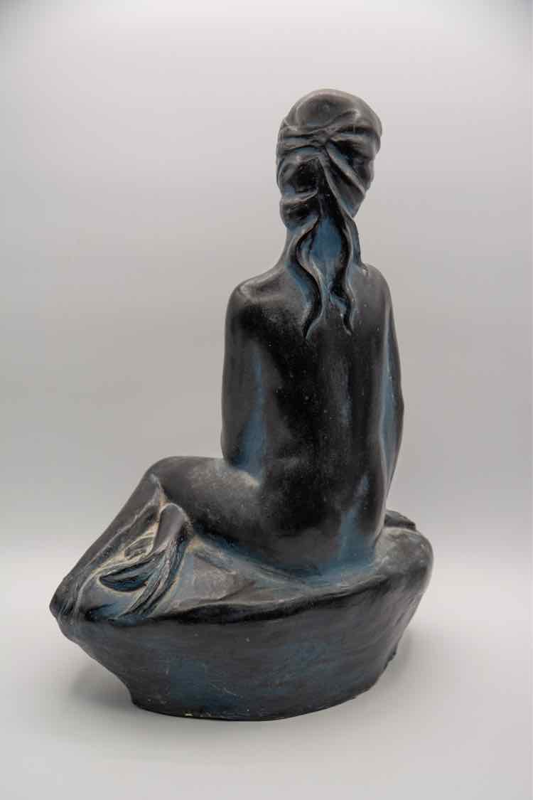 1970's Resin Sitting Mermaid