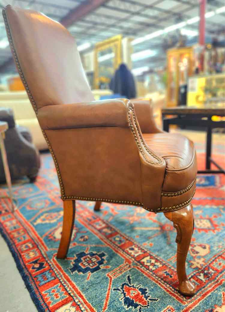 Pair of Leather N. Hickory Chairs