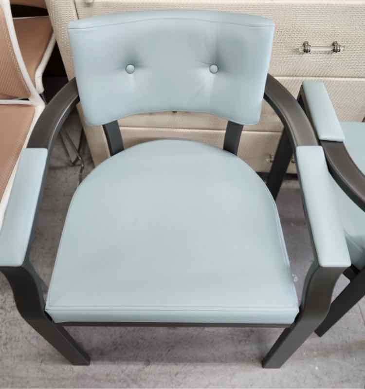 Pair of Aquamarine Fabric Chairs