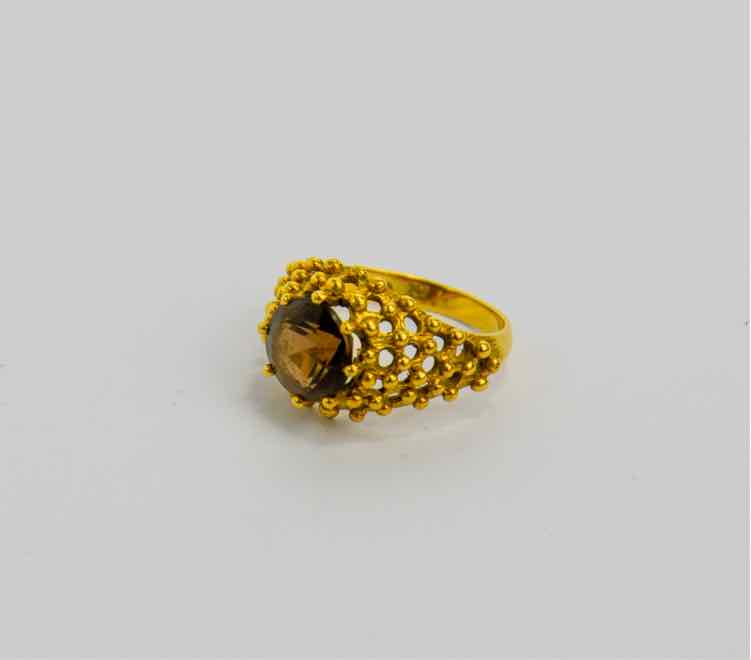 18KT Smokey Topaz Ring