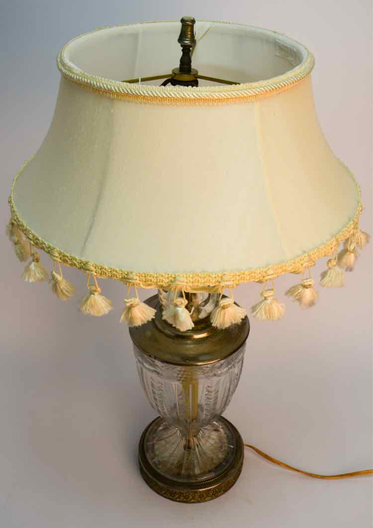 Vtg. Crystal Lamp