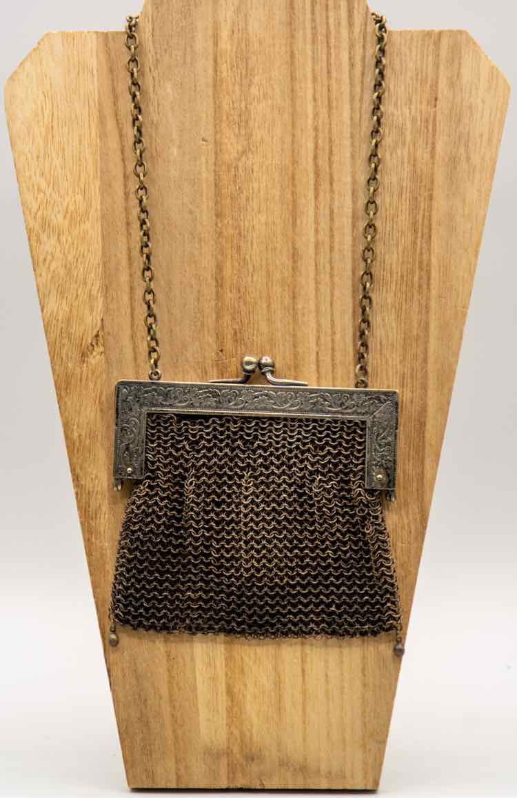 Vtg. German Silver Mesh Purse
