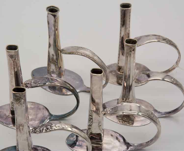 Silverplate Napkin Holder/ Bud Vase
