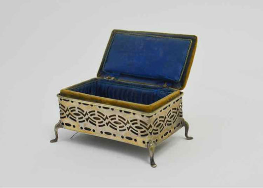 Edwardian Pierced 'Silver' Pin Cushion Box