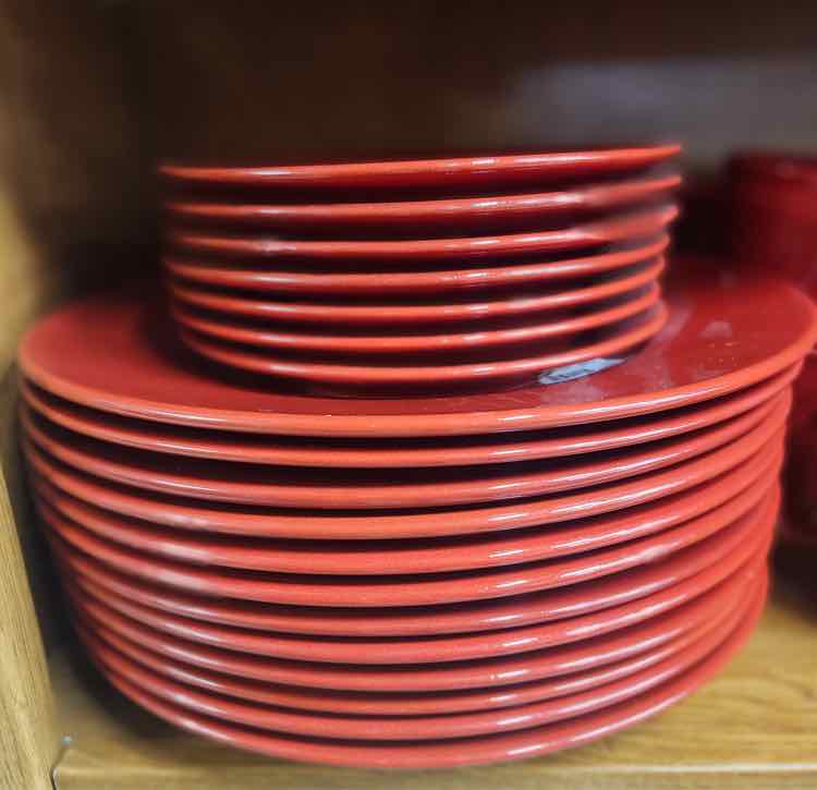 Pier One Candy Apple Red Dishware 30pcs
