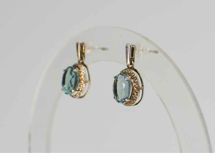 Earrings Blue Topaz