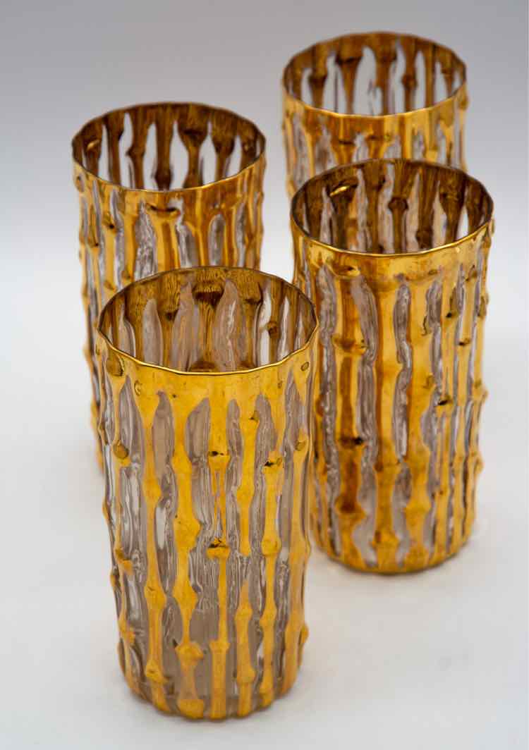 22K Imperial Glass Bamboo Glassware