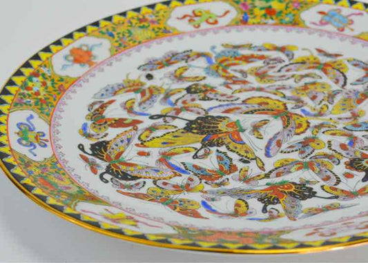 Vtg. "Thousand Butterflies" Canton Plate