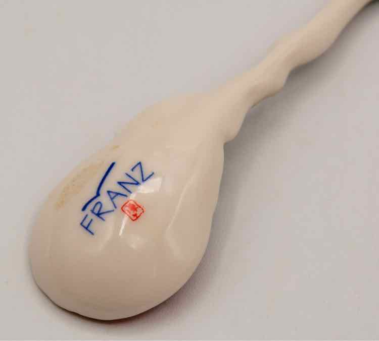 Franz Green Floral Porcelain Spoon