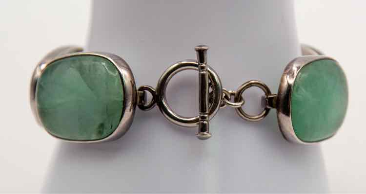 Green/Purple Flourite .925 Bracelet