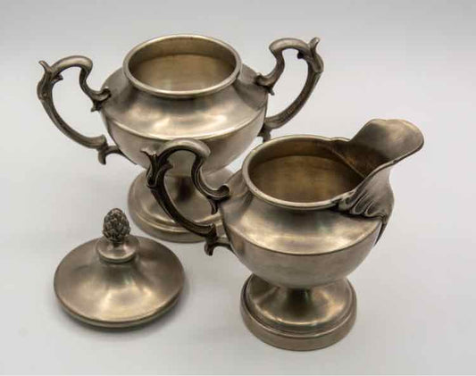 Vintage Priscilla Pewter Coffee Tea Set
