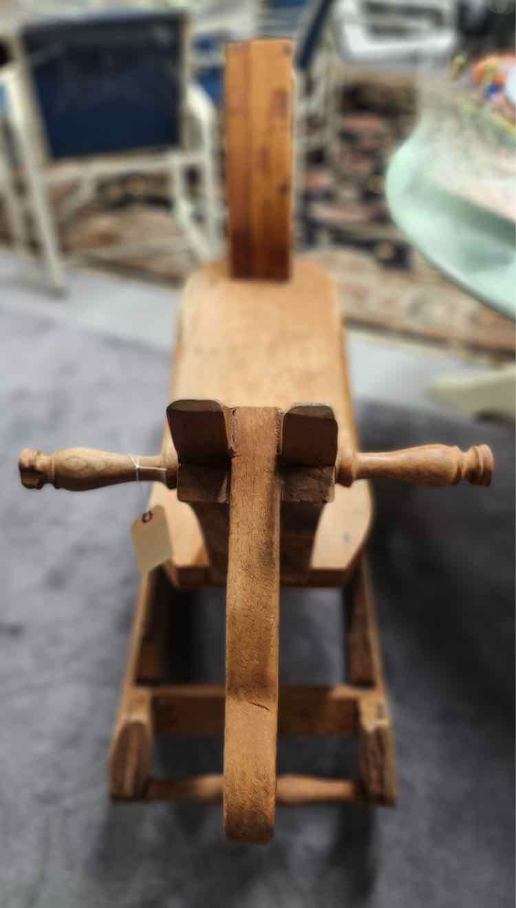 Large Teak MCM Rocking Horse
