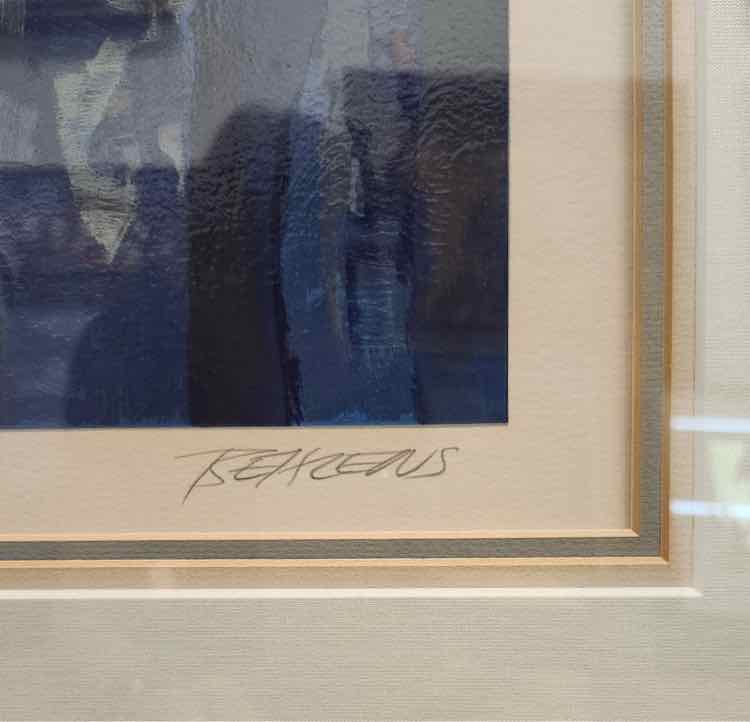 'Mediterranean View' by H. Behrens, Signed Print