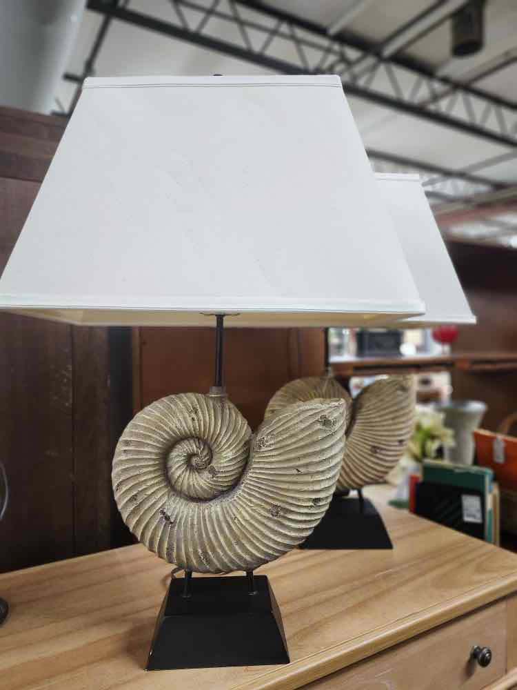 Pair of Shell Lamps