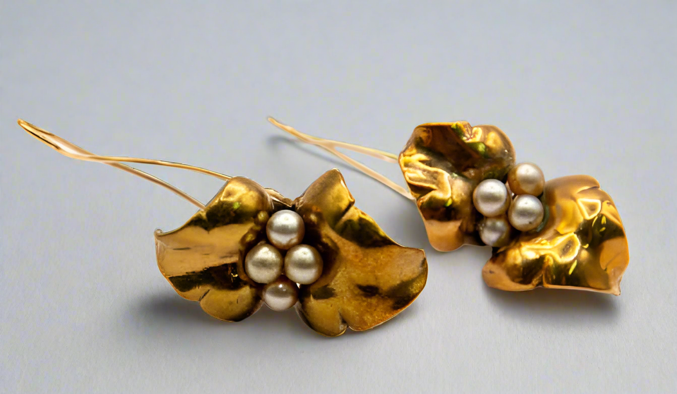 Brass Calla Lily Artisan Earrings