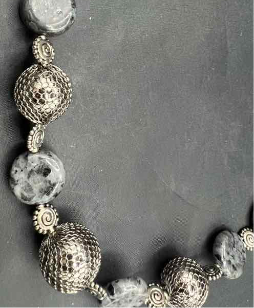 Gray Stone/Bead Necklace
