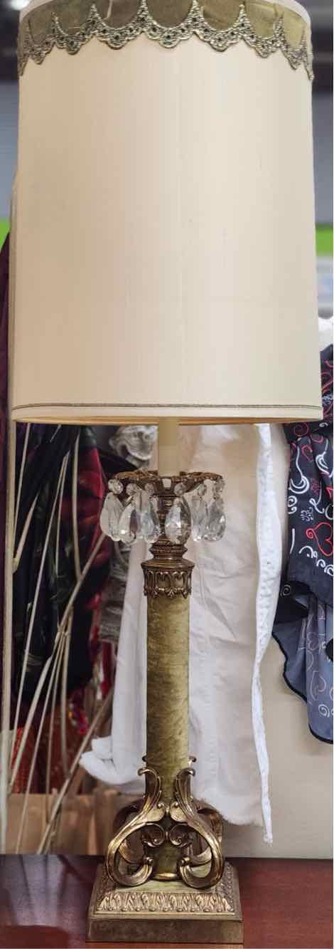 Pair of Antique Gold Regency Lamps