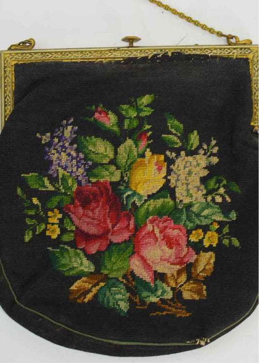Vtg.Needlepoint Evening Purse
