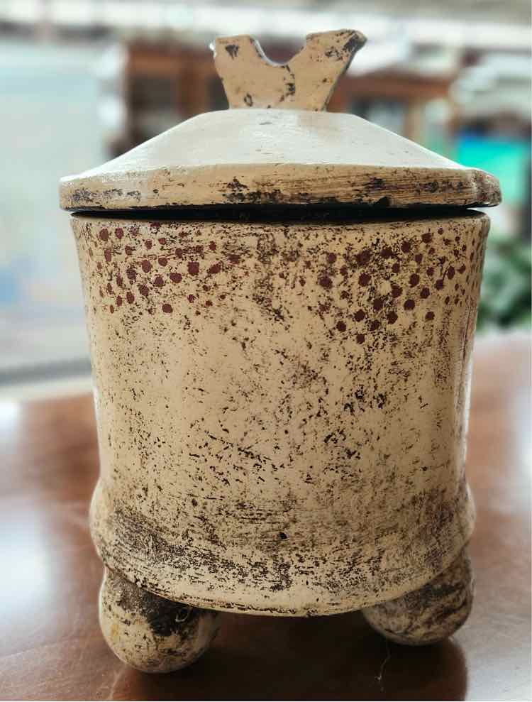 Beige Pot with Lid