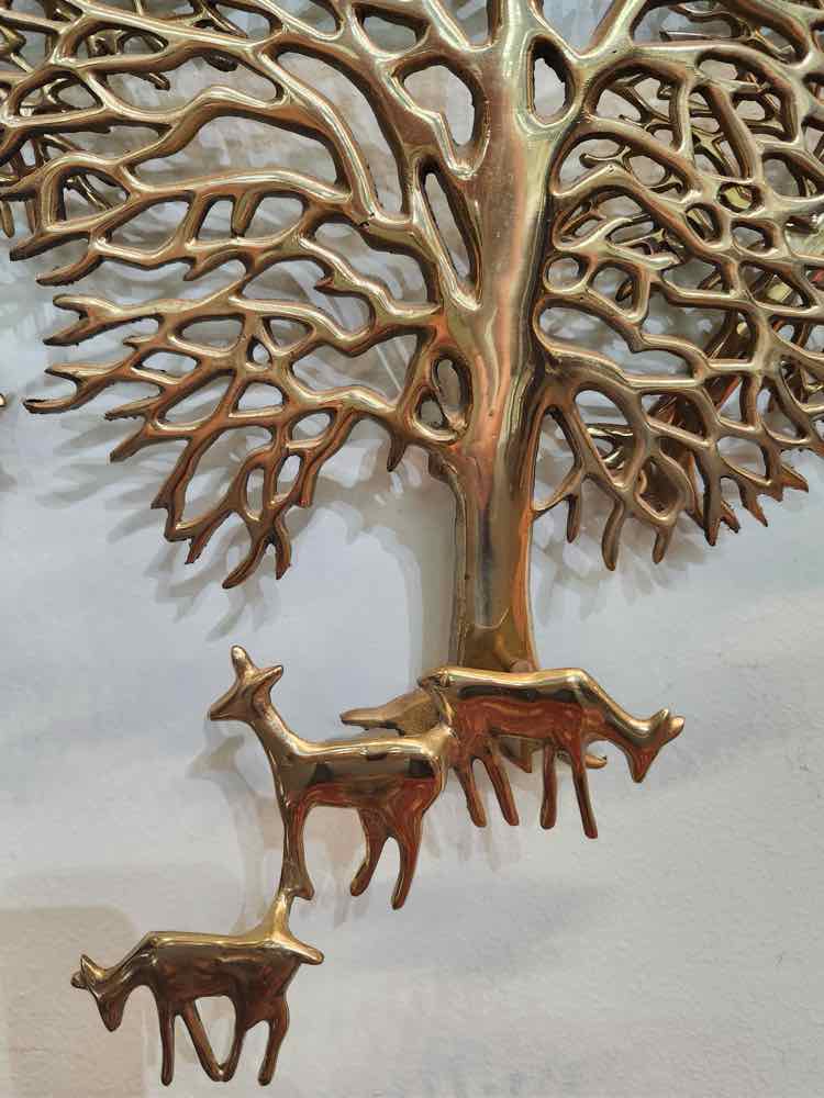 MCM Brass Trees w/ Deer by Bijan
