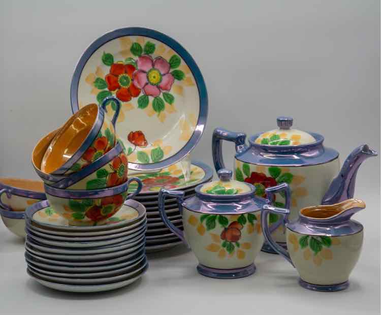 Vtg. Lusterware Tea Set for 12 (25pc)