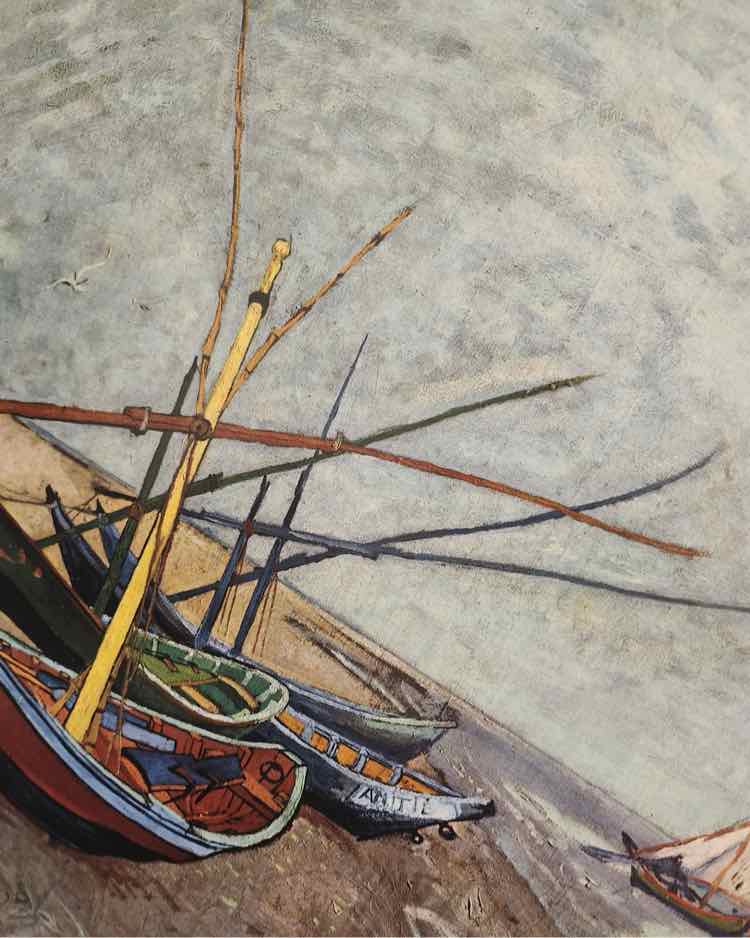 "Boats of Saintes-Maries" Litho by Van Gogh Art