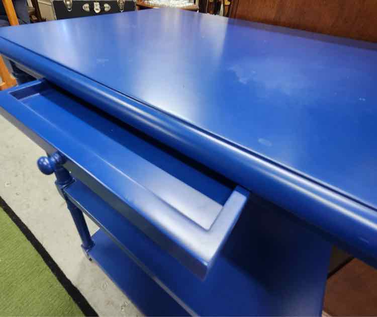 Blue 3 Tier End Table