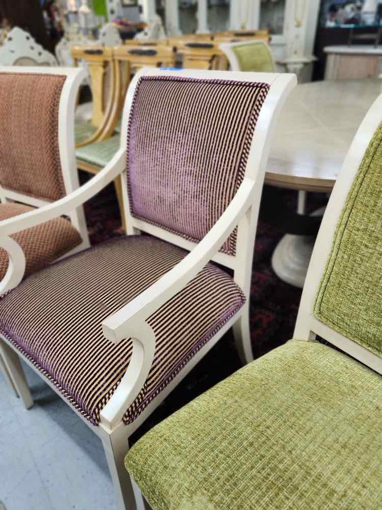 6 Colored Dining Chairs