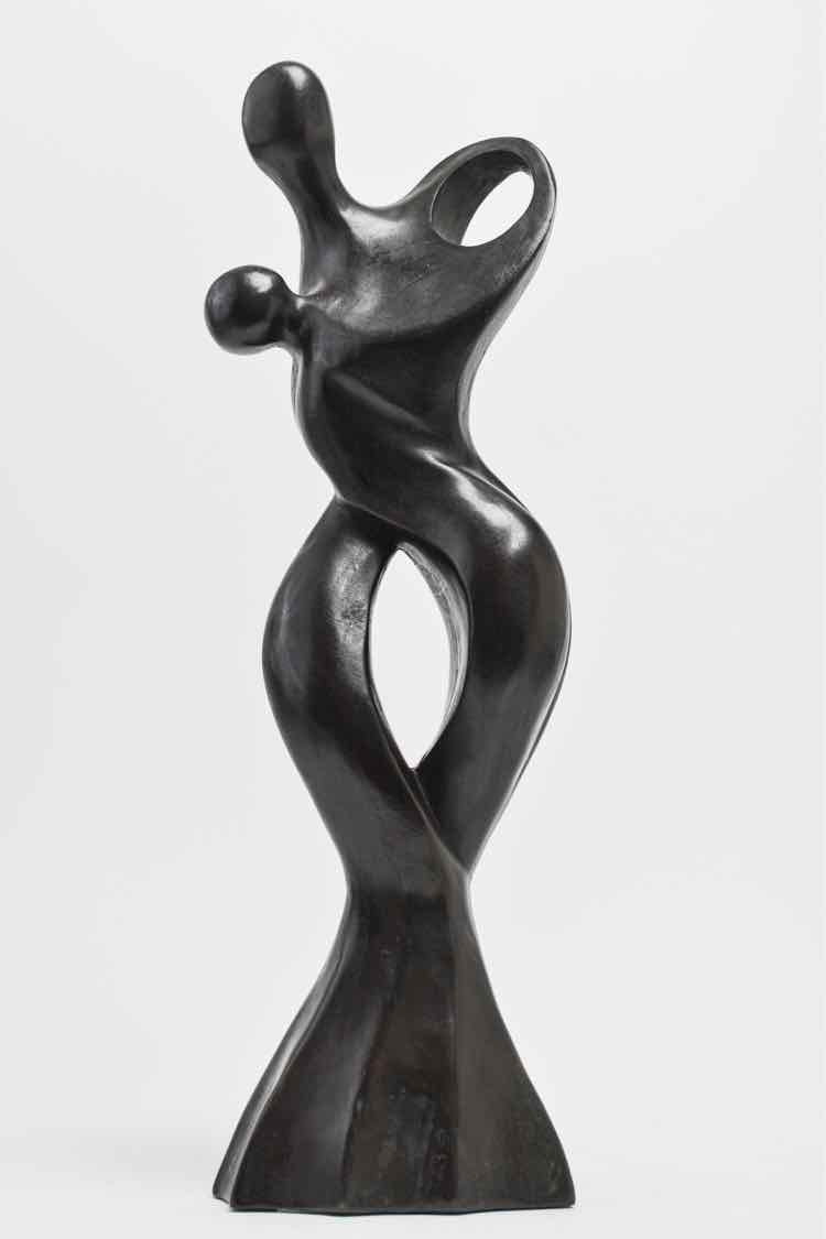 Thai Ironwood Dancing Couple Sculpture Art