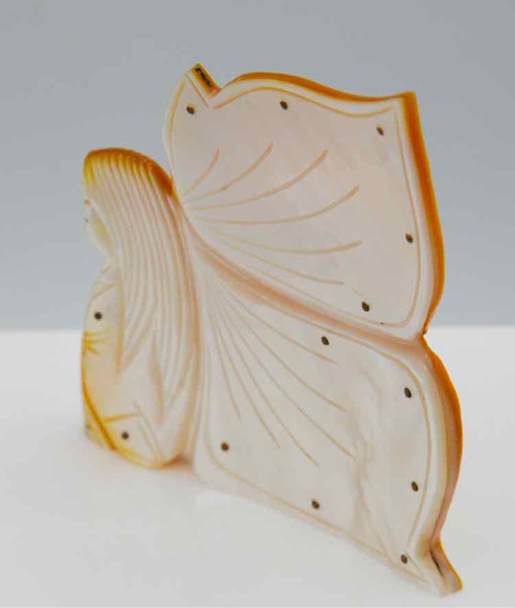 Mother of Pearl Carved Butterfly Lady Decor