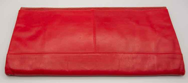 Laura Biagiotti Red Leather Clutch