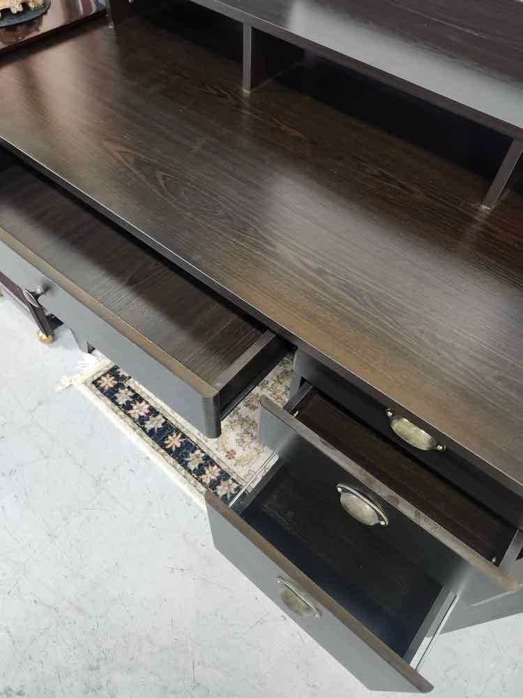 4 Drawer Black Desk